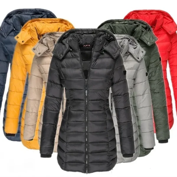 Winter Thicken Warm Women Long Sleeve Puff Jacket