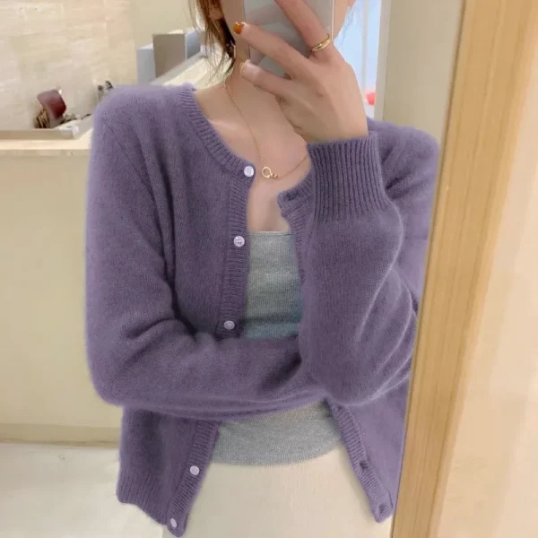 Autumn Casual Long Sleeved Knitted Cardigan