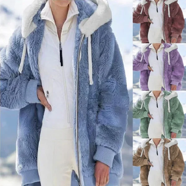 Autumn And Winter Loose Plush Zipper Jacket
