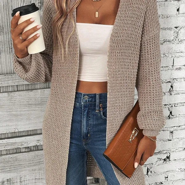 Autumn and Winter Fashion Long Knitted Cardigan Sweater
