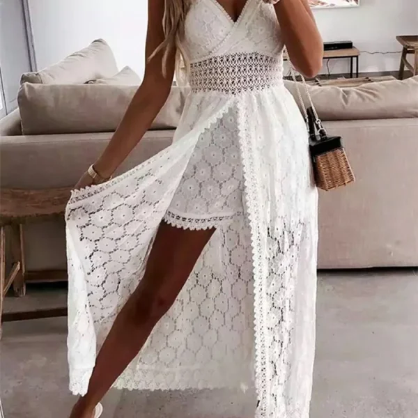 Summer Women Lace Playsuit Dress Sleeveless